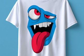 draw a custom funny meme t shirt design