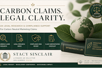 write a UK solicitor legal memo on carbon neutral marketing claims