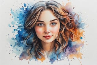 paint a memorial watercolor portrait for your loved ones gift