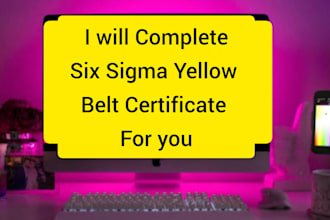 tutor you in lean six sigma yellow belt