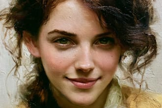 paint a real oil portrait painting on canvas