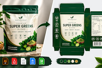 convert ai generated packaging design into print ready vector files with dieline