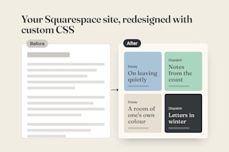 fix, customize, and style your squarespace website with custom CSS