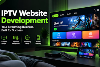 create iptv website with professional design SEO optimized