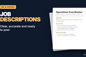 write a clear job description for your business role