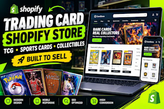 design sport trading card games tcgs entertainment cards shopify website