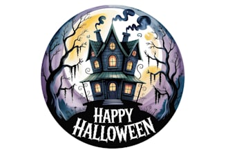 create wonderful and excellent halloween logo design
