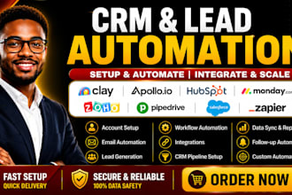 build CRM automation with clay, apollo, hubspot and zapier