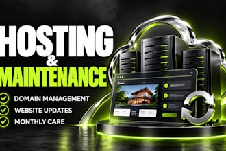 manage your hosting domain and monthly website maintenance