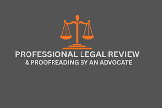 proofread, edit, and structurally review your legal documents or contract