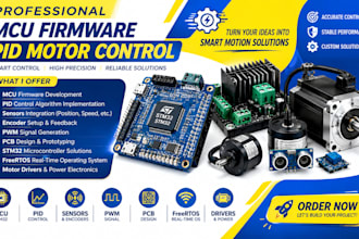do mcu firmware pid motor control, sensors encoder pwm pcb stm32 freertos driver