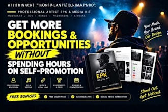 an artist epk, electronic press kit and media kit for musicians and djs