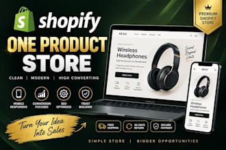 build a one product shopify store
