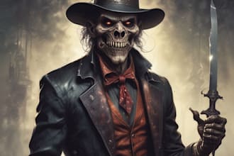 draw a terrifying custom horror character