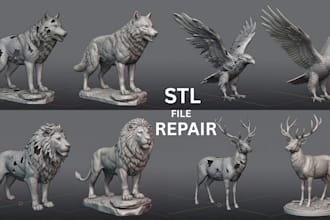 repair stl, fix 3d print file, modify and edit stl mesh blender 3d scan cleanup