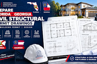prepare florida and georgia civil structural permit drawings