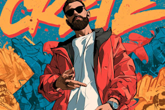 draw cartoon design for brand poster or merchandise