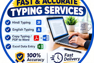 do accurate hindi and english  typing and copy typing
