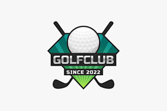 design fun golfing golf merch logo