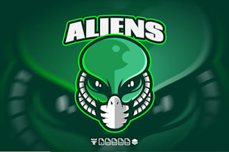 do modern creative a memorable alien character logo