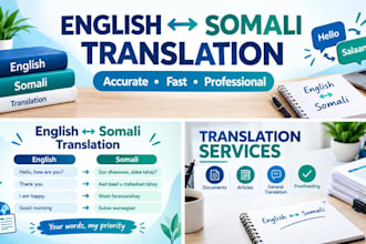 manually translate english to somali and somali to english