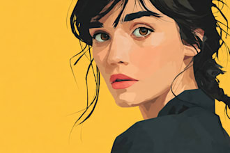 draw vector art portrait