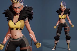 design 3d character and rigging for animation video,blender,maya,unity,3d vtuber