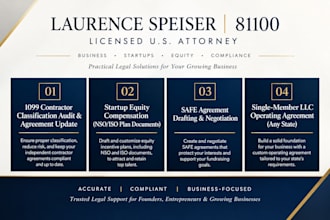 audit and draft a compliant 1099 independent contractor agreement as US attorney