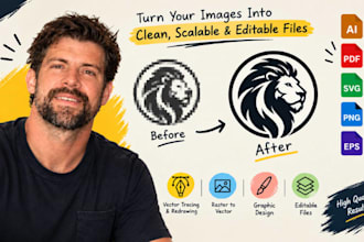 logo vector tracing, redrawing, graphic design and editable svg artwork