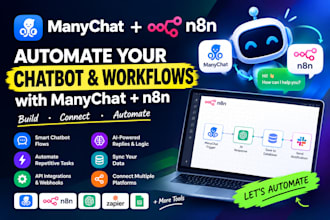 build ai automation agents using n8n and manychat