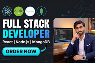be your full stack developer using react node js and mongodb