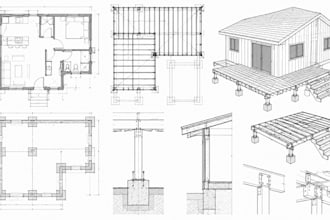 design adu floor plan framing foundation deck beams layout structural drawings