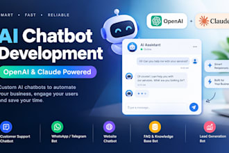 custom ai chatbot development with openai or claude API