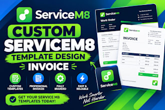 create custom servicem8, servicem8 template design, invoice