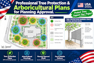 draw tree protection plans and arboricultural drawings for planning