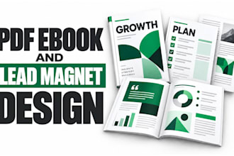 design lead magnet, PDF ebook, workbook, journal, and worksheet