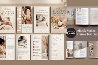 design PDF lead magnet, fillable workbook, ebook design, editable canva ebook