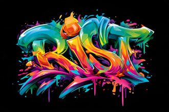 create handmade graffiti for your logo or your word