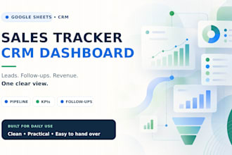 build a google sheets sales tracker and CRM dashboard