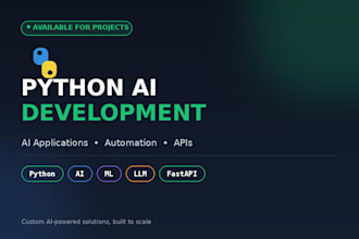 build python ai applications, automation and apis