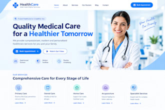 design medical, healthcare, homecare, dentai,  acupuncture clinic website
