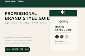 design a professional corporate brand style guide