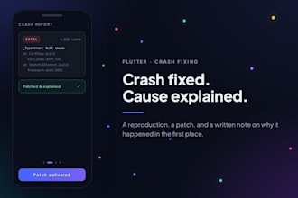 fix bugs and crashes in your flutter app and explain the cause