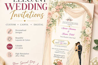 design elegant wedding invitations in canva