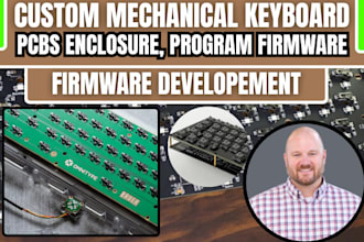 design mechanical keyboard pcbs,circuit schematic, firmware and their enclosures