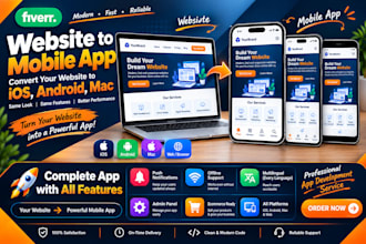 convert your website into a native android and ios app