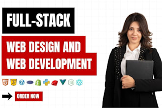 design and develop a responsive full stack website