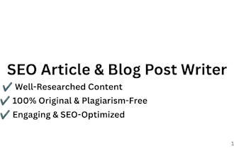 write SEO blogs and articles