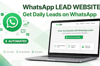 create lead generation website with whatsapp auto redirect