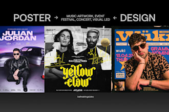 design a creative music, concert, festival or event poster